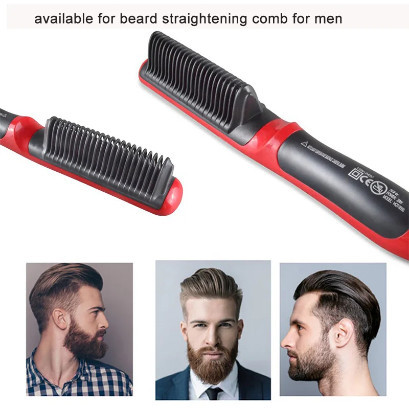 Multifunctional Electric Hair Straightening Brush LCD Temperature Adjustable Fast Heating Anti-Scald Hair Styling Comb - view 5