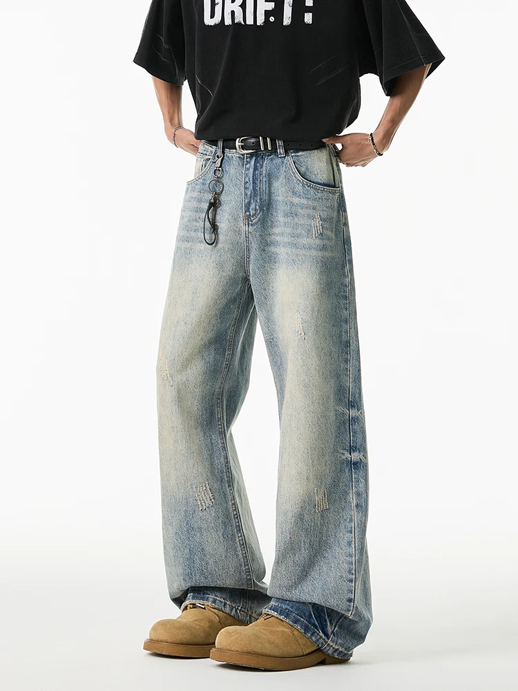 

Nuthink Vintage Straight Leg Jeans mid High Waist Wide Leg Waed Casual Long Pants Cotton Polyester Blend Wear Resistant