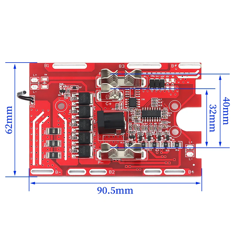 21V Balanced Protection Plate High Power 5Mos Temperature Control Board Repairing Lithium-Ion Battery PCB for Makita Power Tools
