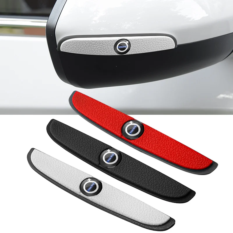 4Pcs Rubber Anti Collision Strip Car Door Rearview Mirror Protector Stickers For Volvo S60 XC40 XC90 XC60 V60 V40 C30 S80L EX90