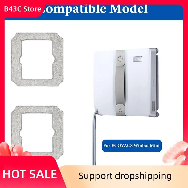B43C Mop Cloth Rag Replacement Parts Compatible For Ecovacs Winboot Mini Vacuum Cleaner Accessories