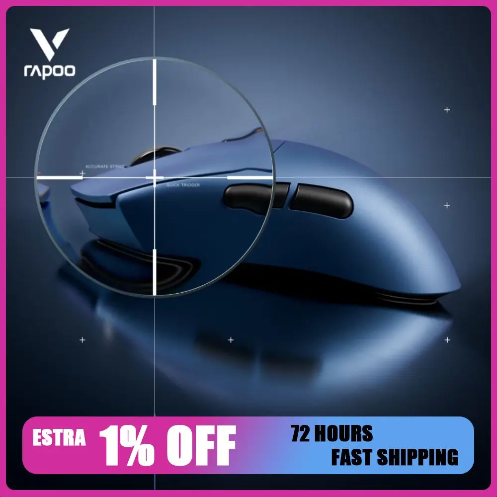 Rapoo VT7 MAX Master V2 Mouse Wireless Two-Mode 8000Hz Polling Rate PAW3955 Ultimate NORDIC 54H20 Long Battery Life Gaming Mouse