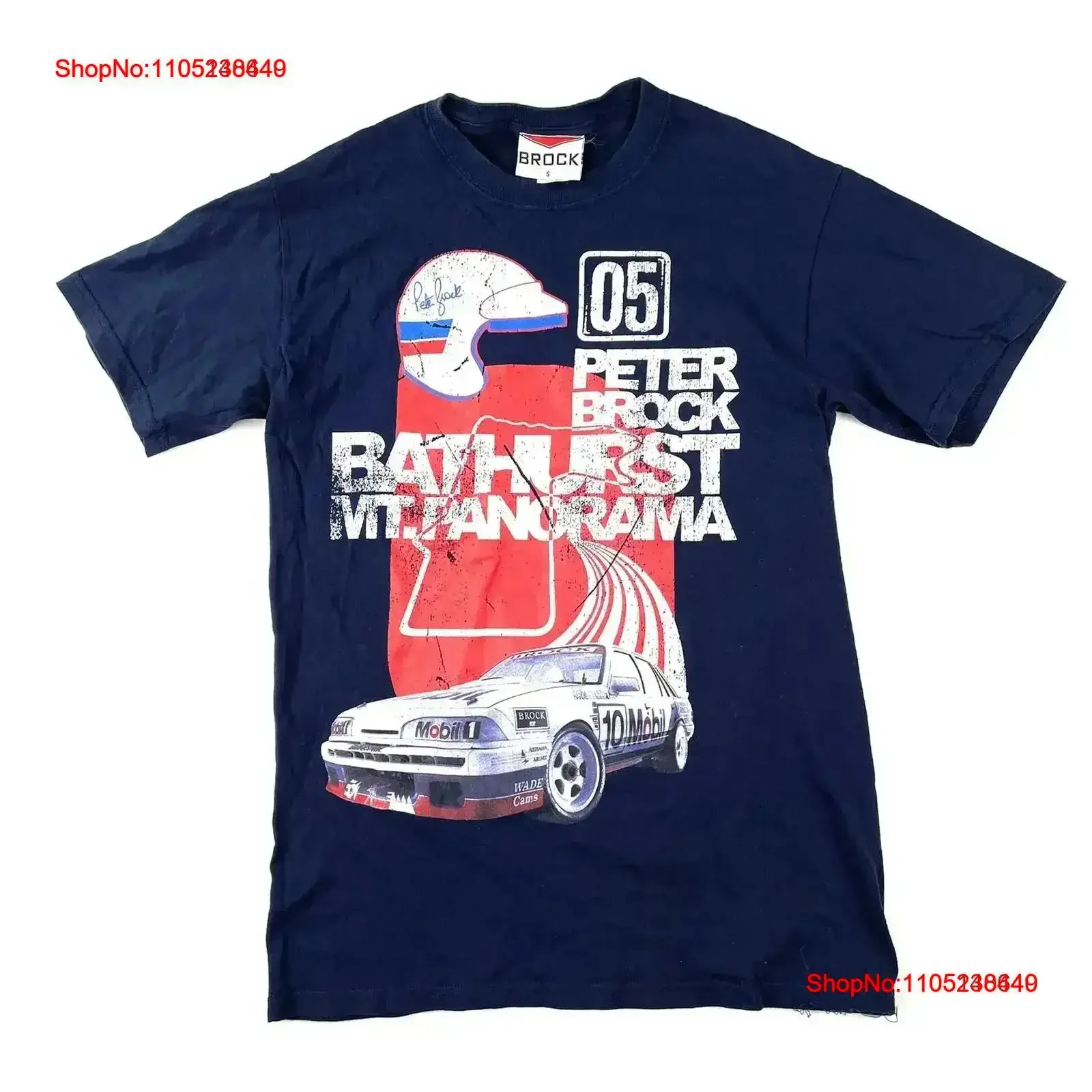 Peter Brock 05 Bathhurst Mt Panorama Mobil 1 Holden mens T Shirt size s vintage Washed Soft homme Stretched fashion Comfortable
