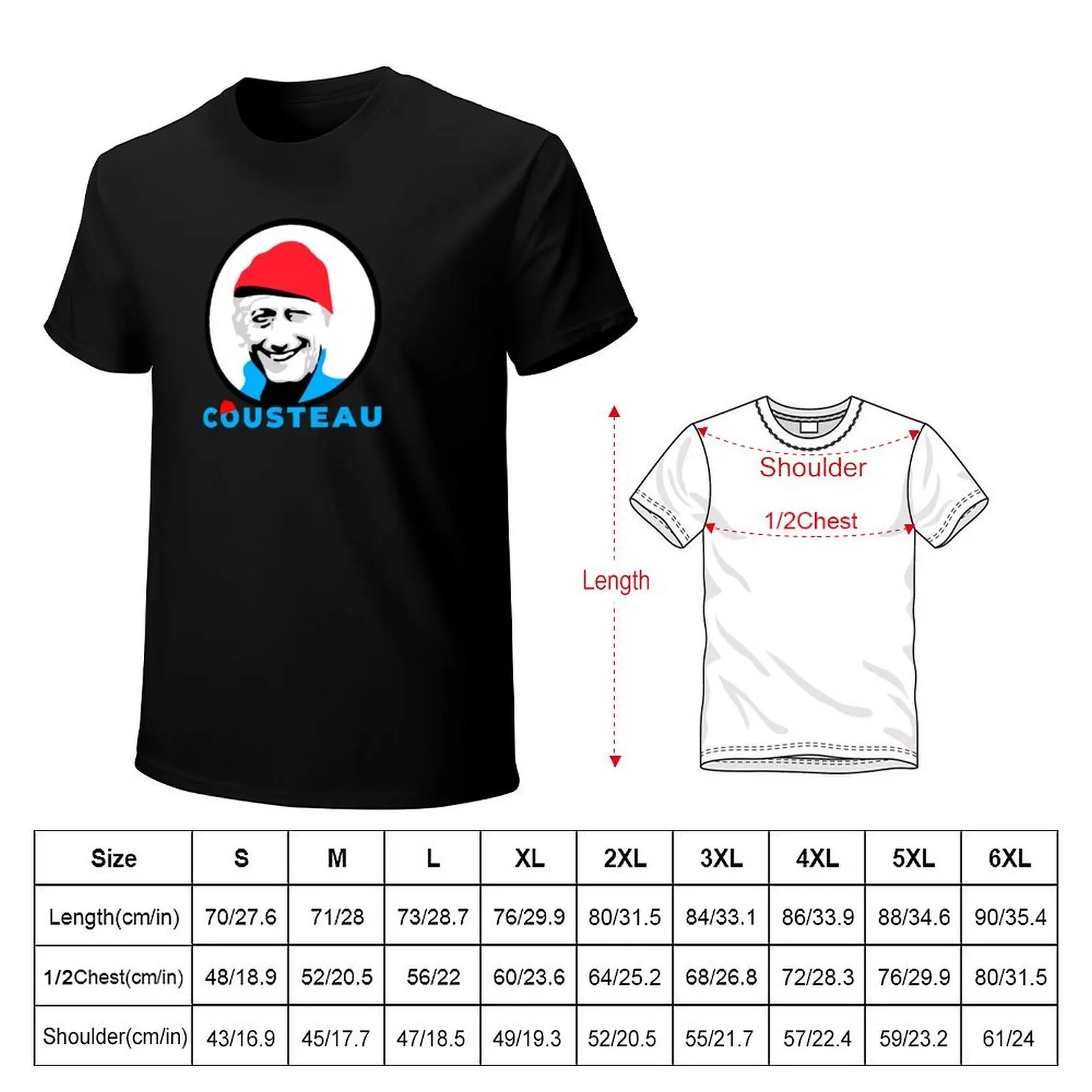 Jacques Yves Cousteau T-Shirt Modern Style Print T-Shirt
