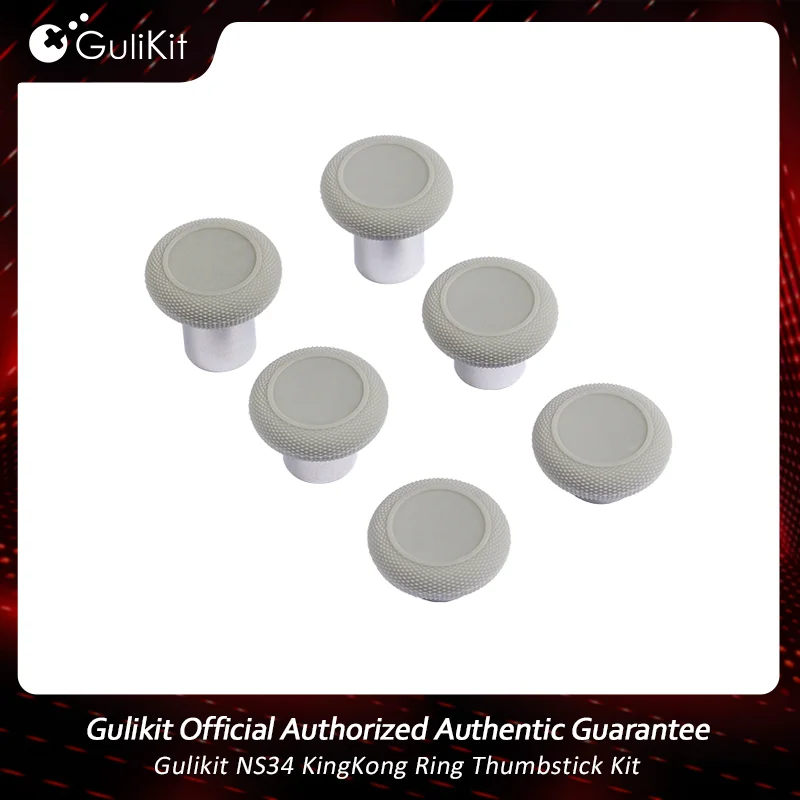 GuliKit 6 in 1 Thumb Sticks with 3 Heights Option KingKong Ring Thumbstick Kit for Gulikit KingKong 2 Pro Replacement