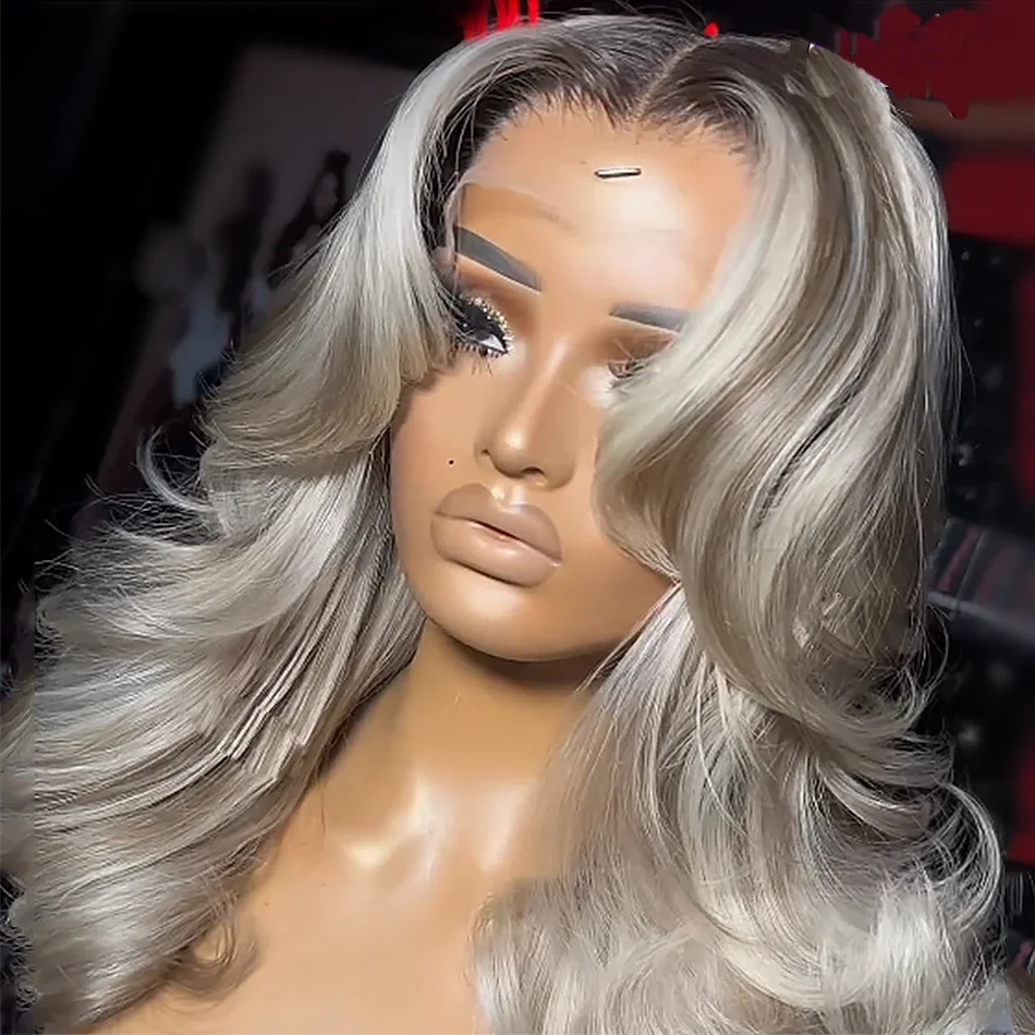 Soft 24Inch Highlight Blond HD Lace Natural Wave Front Wig Hair Transparent Lace Hair Wig Pre Plucked Glueless