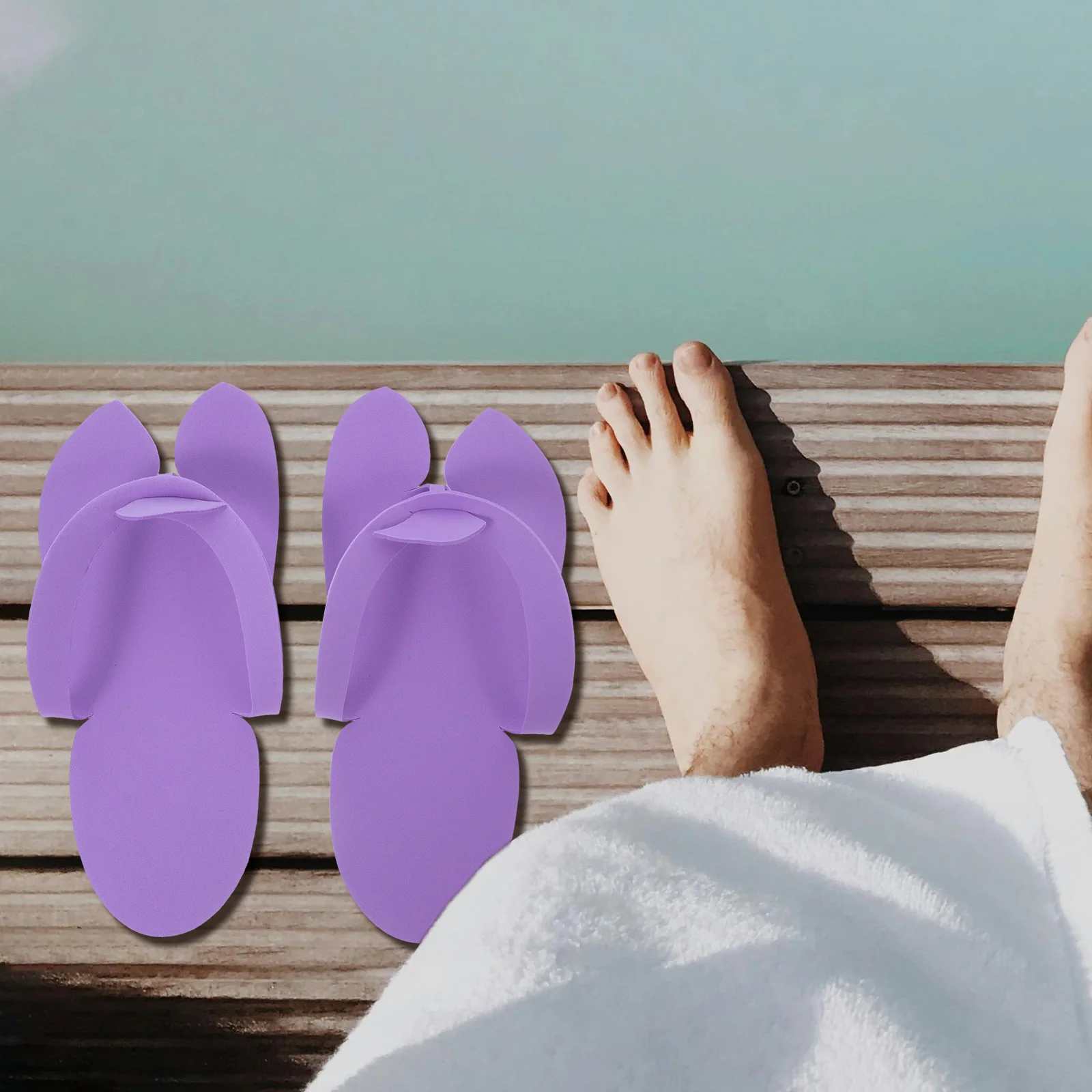 Sandal pedikur sekali pakai, 48 pasang sandal sekali pakai Anti Slip EVA Spa sandal untuk tamu