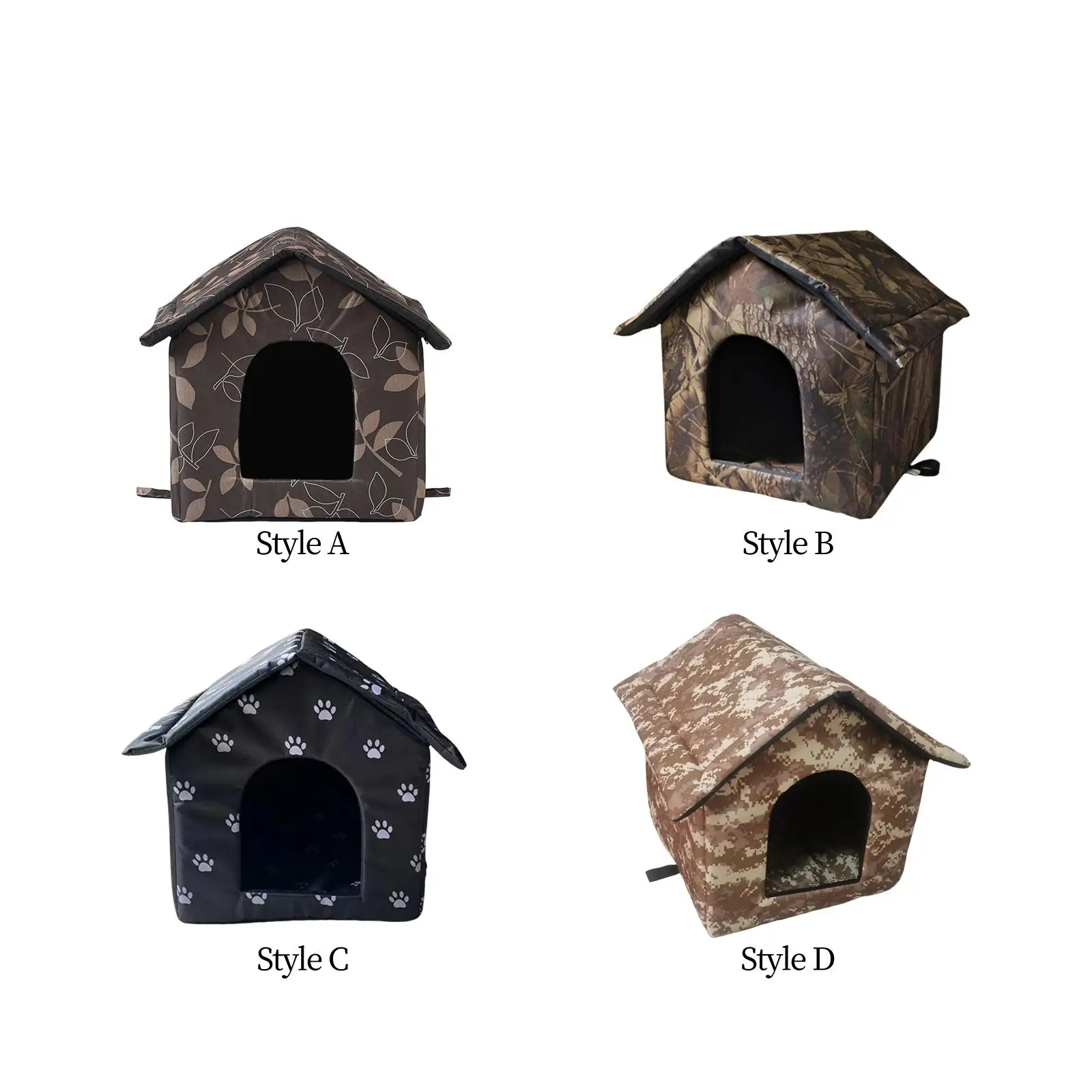 Oxford Cloth House Stray Cats Shelter Versatile for Outdoor Indoor zippered Connection Method