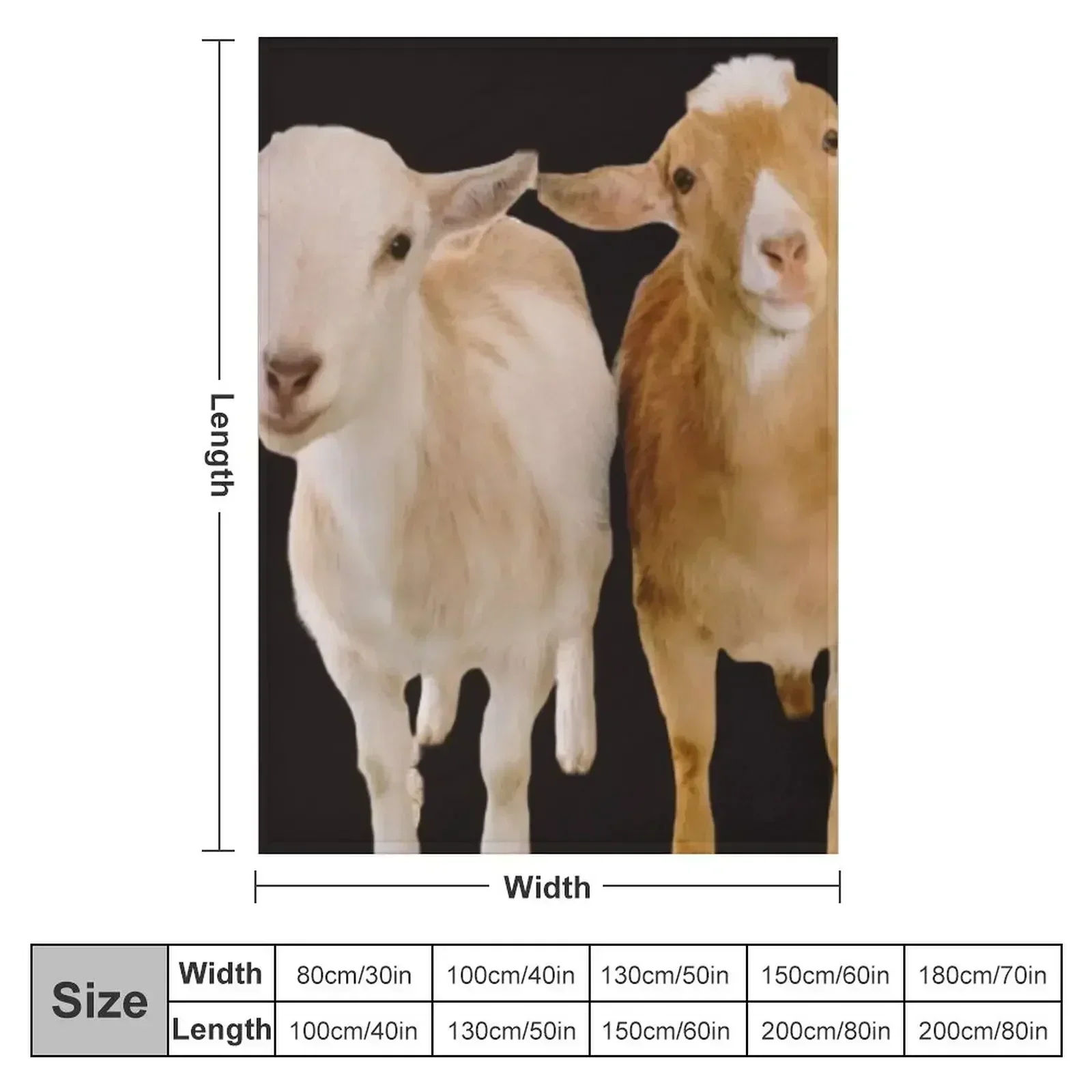 Goats! Throw Blanket couch cozy soft plush fuzzy picnic outdoor blanket