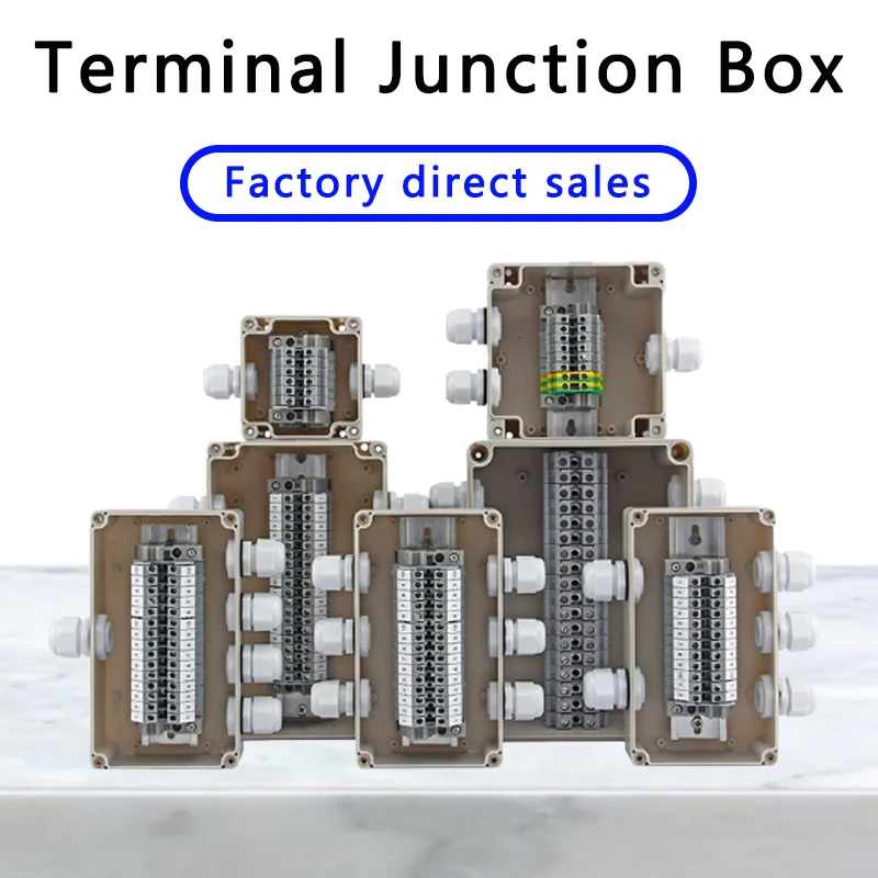 

Outdoor Waterproof Terminal Junction Box ABS Plastic Distribution Enclosure Case Home Monitor Electric Cable Branch Box