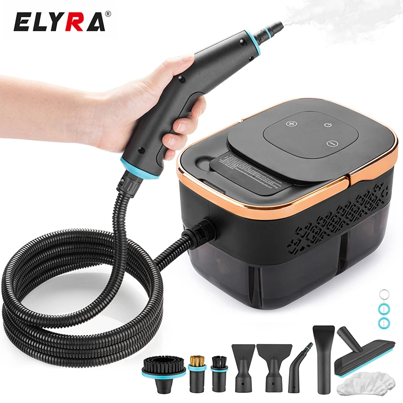Handdampfreiniger 1500W 4 Bar 6-Stufen-Mehrzweck-Dampfreiniger, 2 m Dampfschlauch & 1600 ml Tank, 15S Heizung, für Küche, Bad, Boden, Fenster, Auto