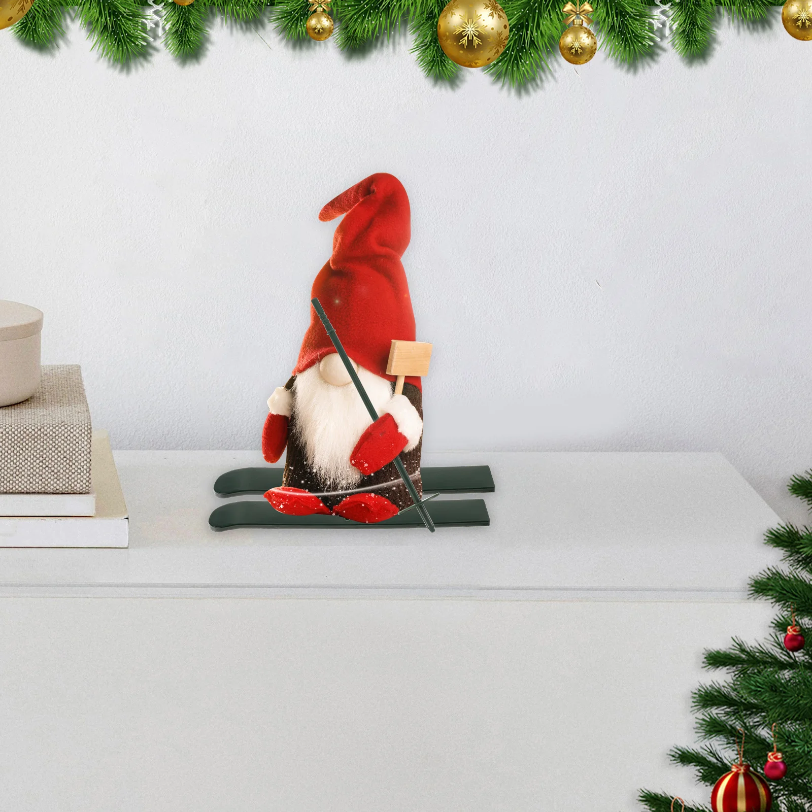 

2Sets Plastic Sled Adornment Exquisite Christmas Sleigh Hanging Pendant for Home Festival Decor Office Xmas Tree Decoration