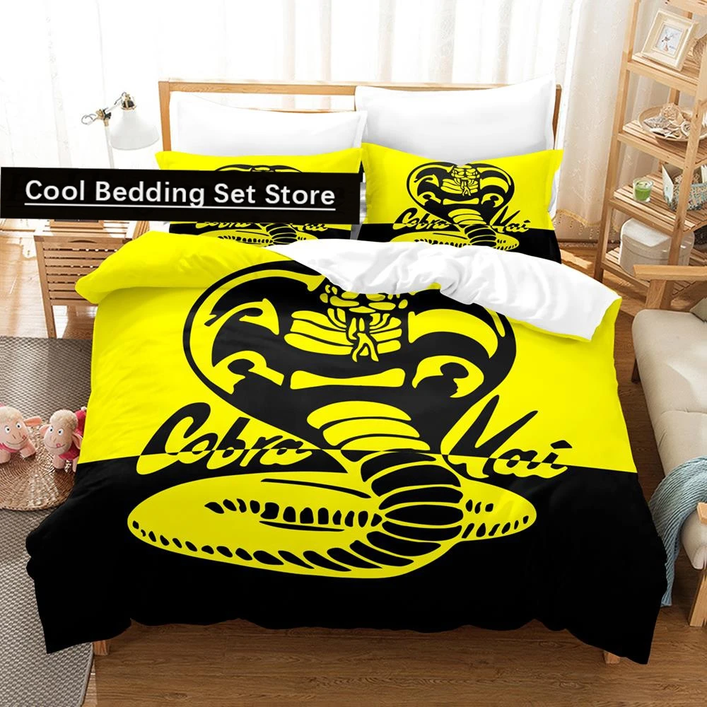 

New Karate Kid Bedding Set Single Twin Full Queen King Size Bed Set Aldult Kid Bedroom Duvetcover Sets Cobra Kid lit enfant