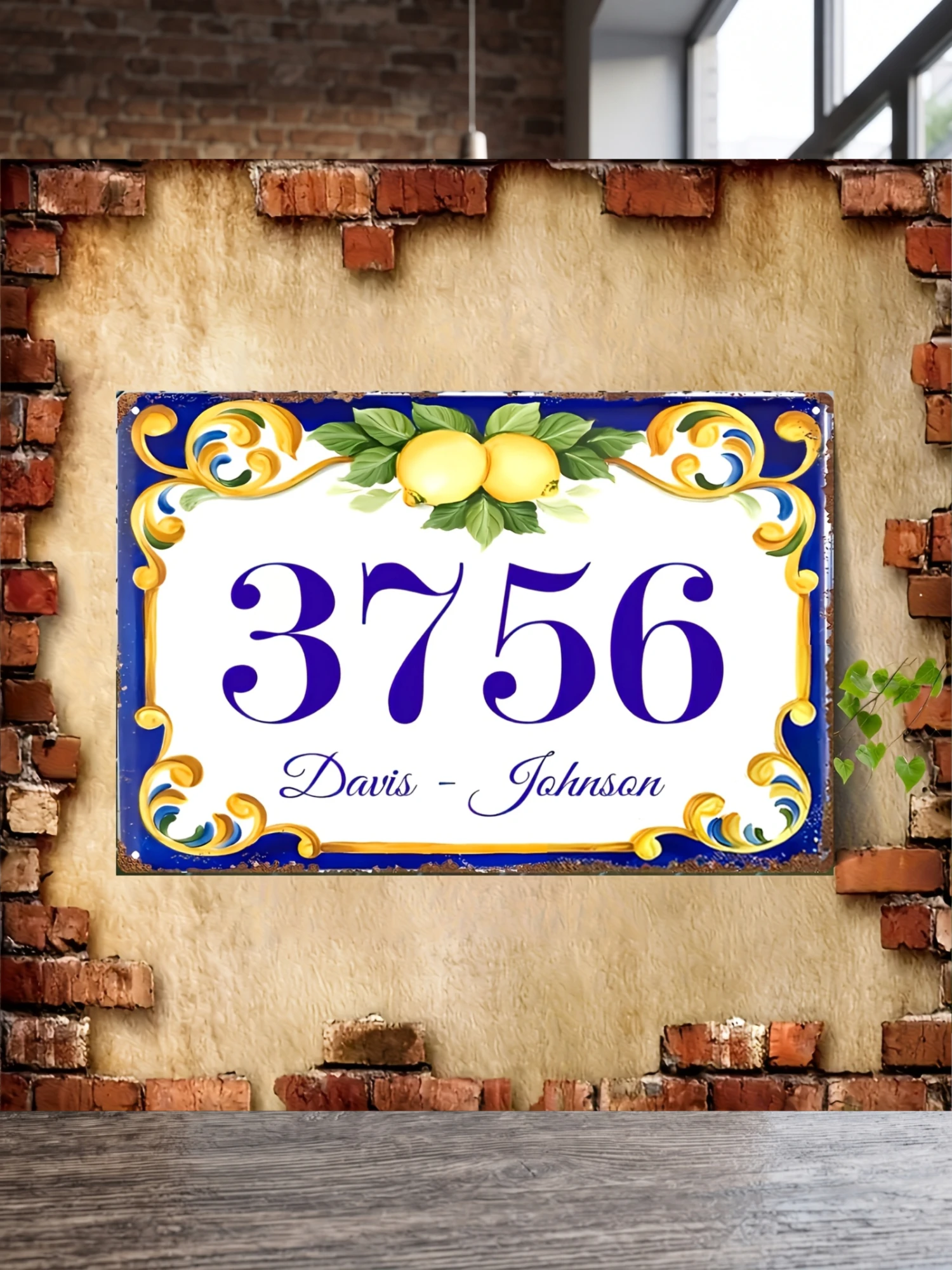 Home Office Number - Placa de Número de Rua Personalizada
