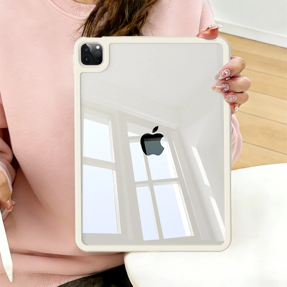 Ins Full Screen Stars Y2K Kawaii Clear Cover For iPad Pro 13 11th M5 M4 12.9 A16 10 8 7 9th 10th Air 11 M2 M3 Mini Tablet Case