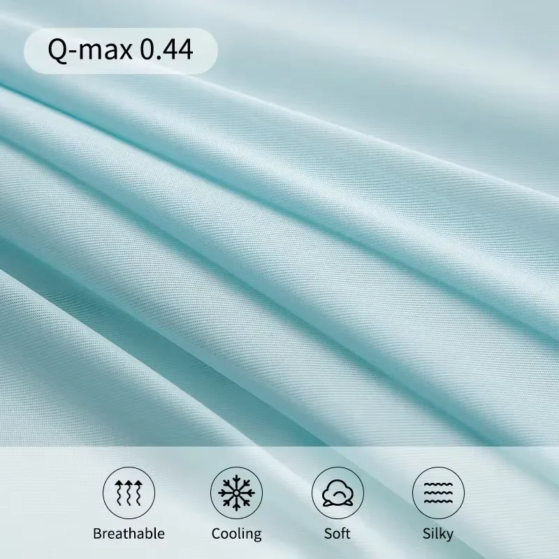 بطانية تبريد للسرير، لحاف مكيف الهواء الحريري، لحاف صيفي مبرد خفيف الوزن مع قماش بارد وتبريد مزدوج الجانب