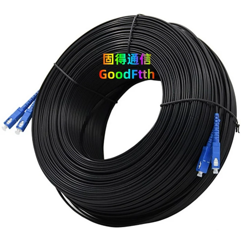 Outdoor Self-support Ftth Drop Cable Wire Patch Cord SC-SC UPC SM G657 2 Cores 1m 2m 3m 5m 6m 8m 10m 15m 20m 25m 2Core