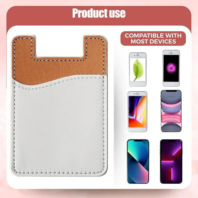 Phone Wallet Anti-Slip Phone Wallet Stick On Wear-Resistant Card Holder With Corrugated Inner Layer For Money Bills Credit Cards