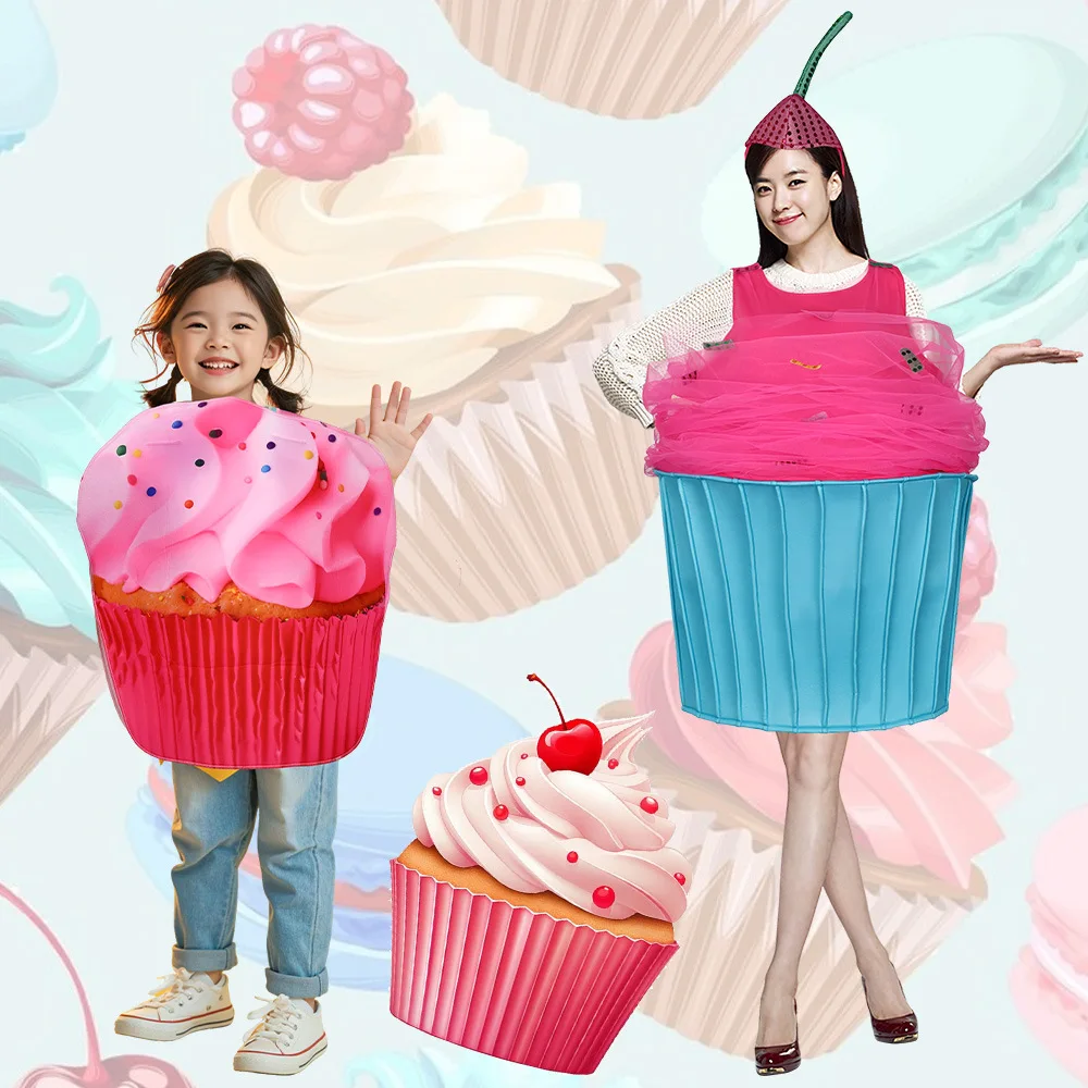 

Children's Funny Halloween Role-playing Costume Ice Cream Cup Cake Cosplay Masquerade Polyester Fiber Stage Costume