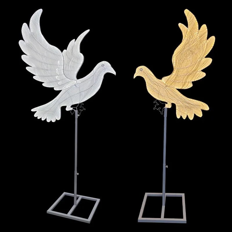 

Wedding Lights Arrangement Ornament Props Venue Stage Luminous Peace Dove Street Light Wedding Welcome Area Decoration