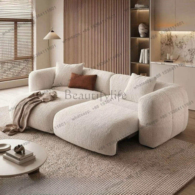 YJ Microfiber Fabric Recliner Sofa Waterproof Large Extendable Relax Electric Sofa Loveseat Cloud Divano Tecnologico Furniture H
