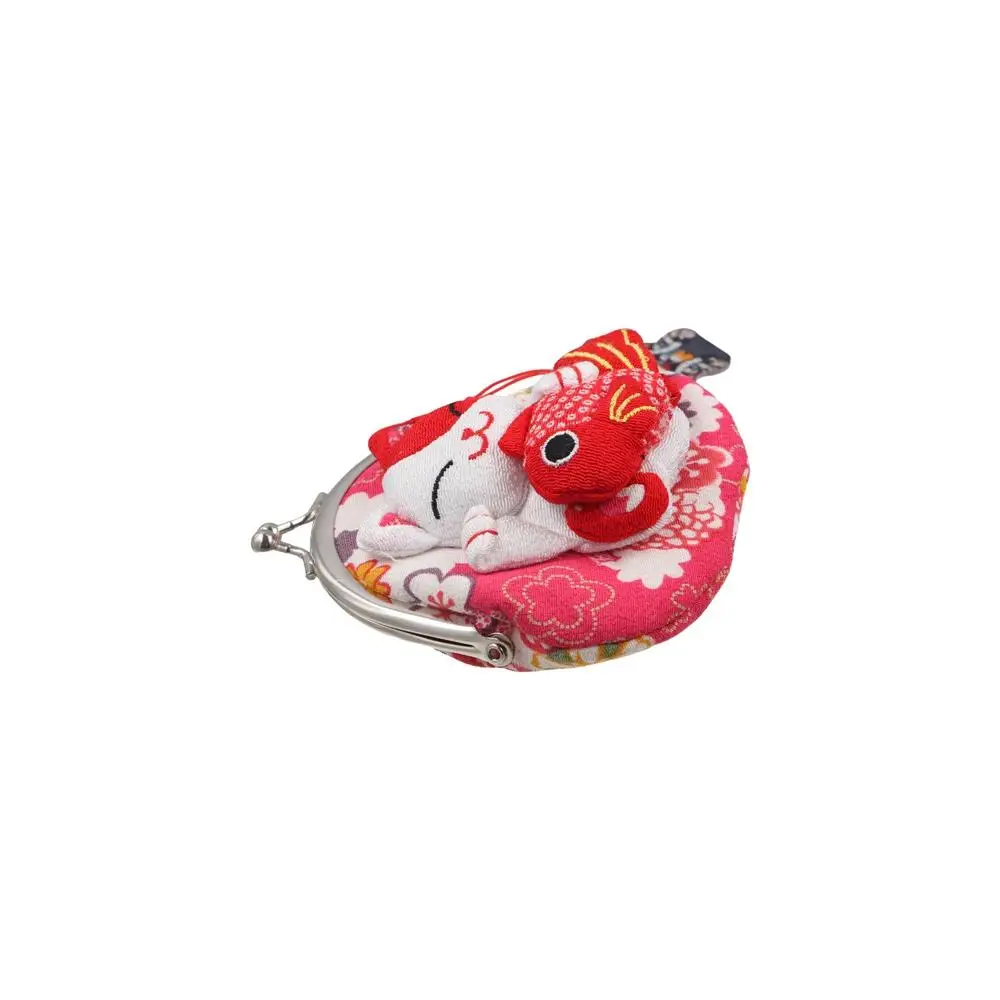 

Повседневный кошелек в японском стиле Maneki Neko, кошельки с цветочным принтом, клатч Lucky Cat, сумка для хранения, держатель для карт из искусственной кожи, уличный