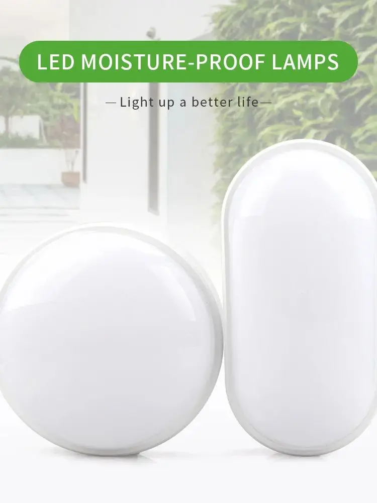 LED Moistureproof Wall Lamp 16W 20W Round / Oval LED Ceiling Lamp IP65 Waterproof AC85-265V Bathroom Outdoor Garden Yard Lamp