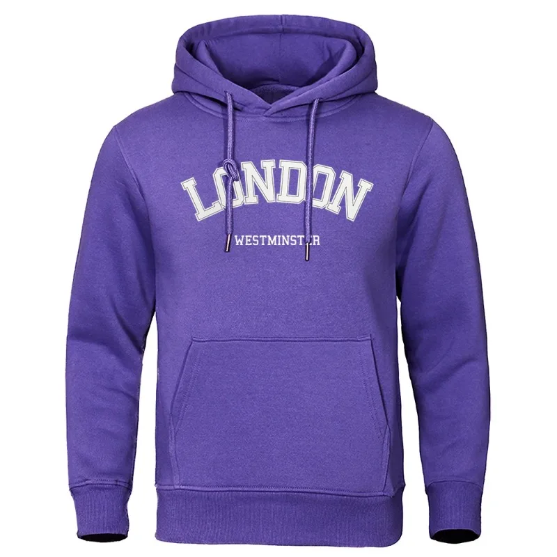 London Westminster Street Letter Printing Men\'s Clothing Wool Soft Hoodie Autumn Super David Clothes Leisure Sports Couple