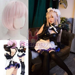 Anime Fate Grand Order Mash Kyrielight Cosplay Costume Wig FGO Sexy Lolita Maid Dress Anime Cosplay Halloween Party Outfits
