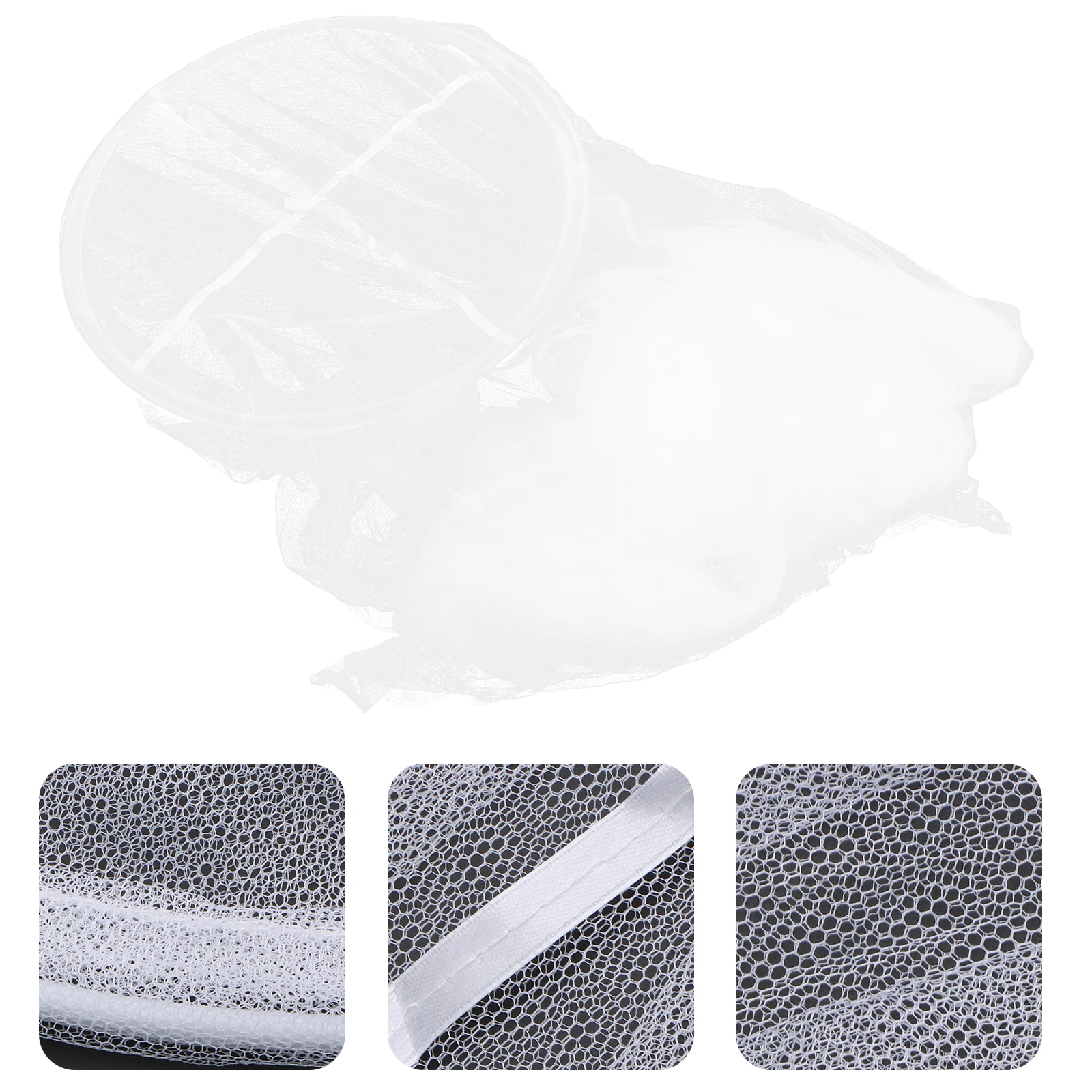 

For Playpens Bassinets Cribs 150X80Cm Easy Install Mesh Canopy 25 Holes/Cm White Mosquito Hanging Suspension