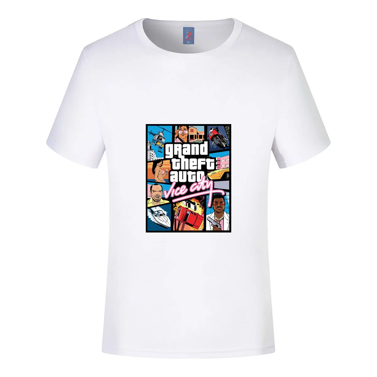 تي شيرت مطبوع من Game Gta Vice City للرجال والنساء بأكمام قصيرة ملابس قطنية ملابس الشارع الشهير