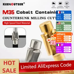 HSS Countersink Milling Cutters / Cobalt-Containing Layer Countersinks / Fully Ground Countersink Drills M3M4M5M6M8M10M12M14M16