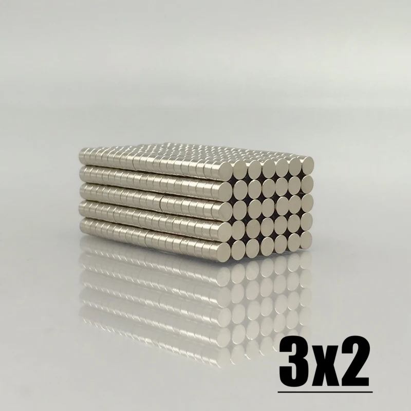 100~5000Pcs 3x2 Mini Small Round Magnets N35 3*2mm Neodymium Magnet Dia 3x2 Permanent NdFeB Strong Powerful Magnets 3mm*2mm