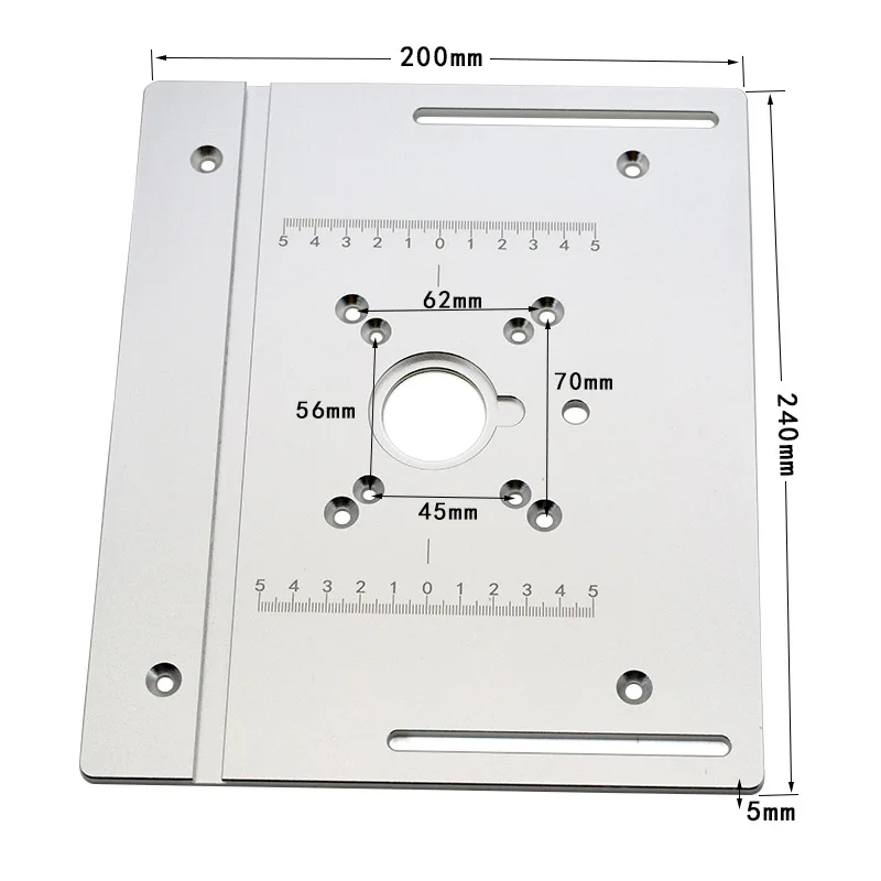 Router Table Insert Plate Aluminum Alloy Wood Milling Flip Board Trimming Machine Engraving Auxiliary Tool Woodworking Benches