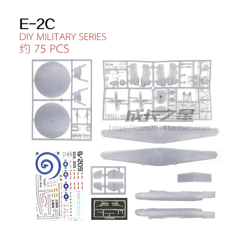 1/72 نموذج طائرة الولايات المتحدة E-2C طائرة هوكي المحمولة جوا نموذج تجميع طائرات الإنذار المبكر لتقوم بها بنفسك ألعاب عسكرية