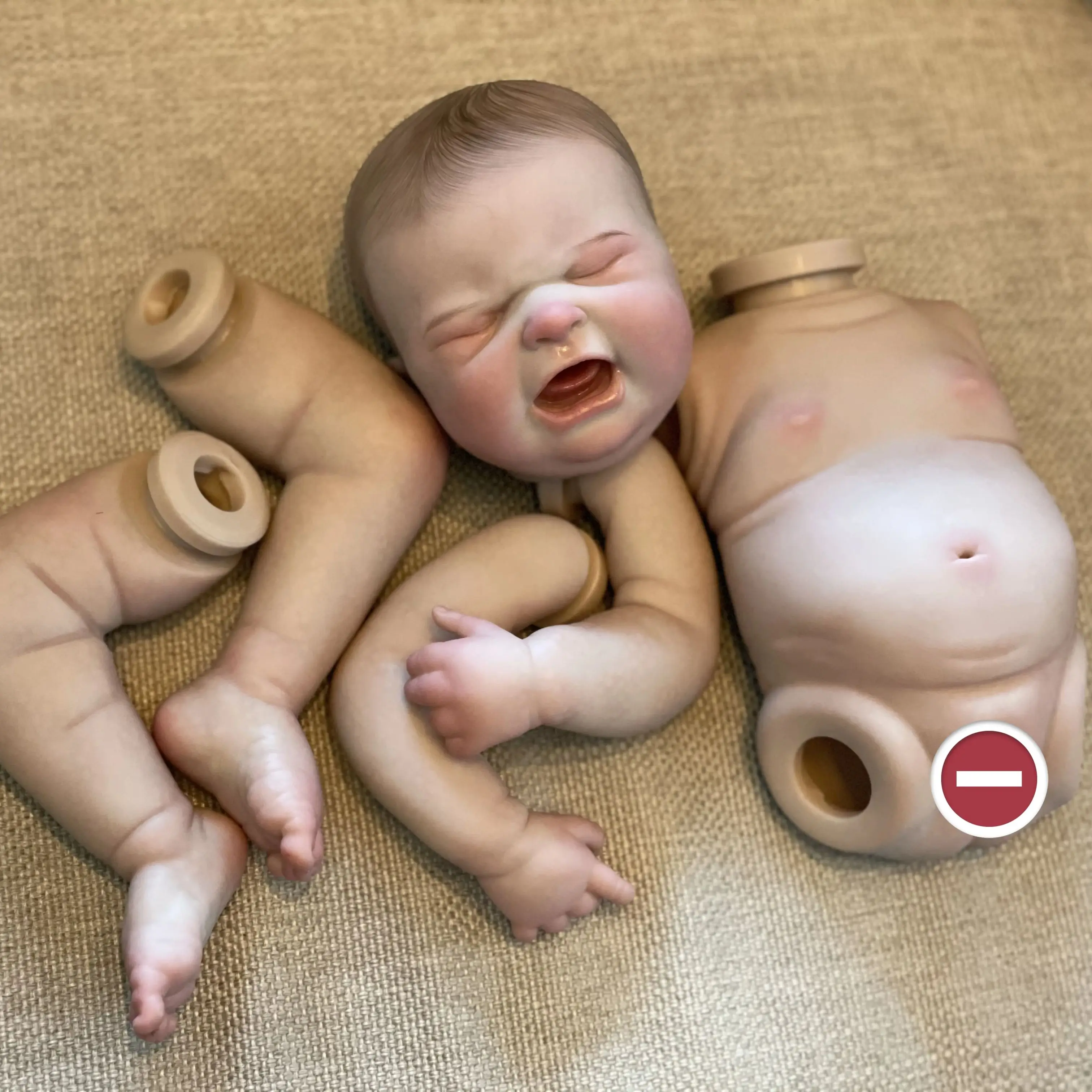 50CM MARIA Girl/Boy With Vinyl Belly Bebe Reborn Dolls Painted Newborn Baby Doll Kits For Kid's Gift Muñecas Reborn