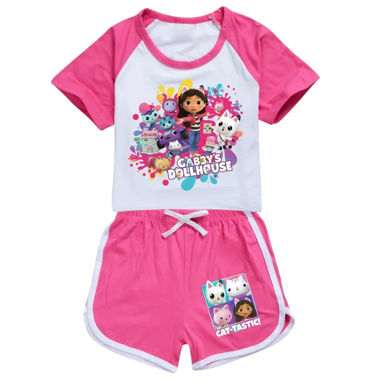 Boys Girl Clothes Gabbys Dollhouse Clothes Sets Kids Sport Clothing Gabby Cats Tops+Pants sets Children Clothes 2-15Y Pyjamas