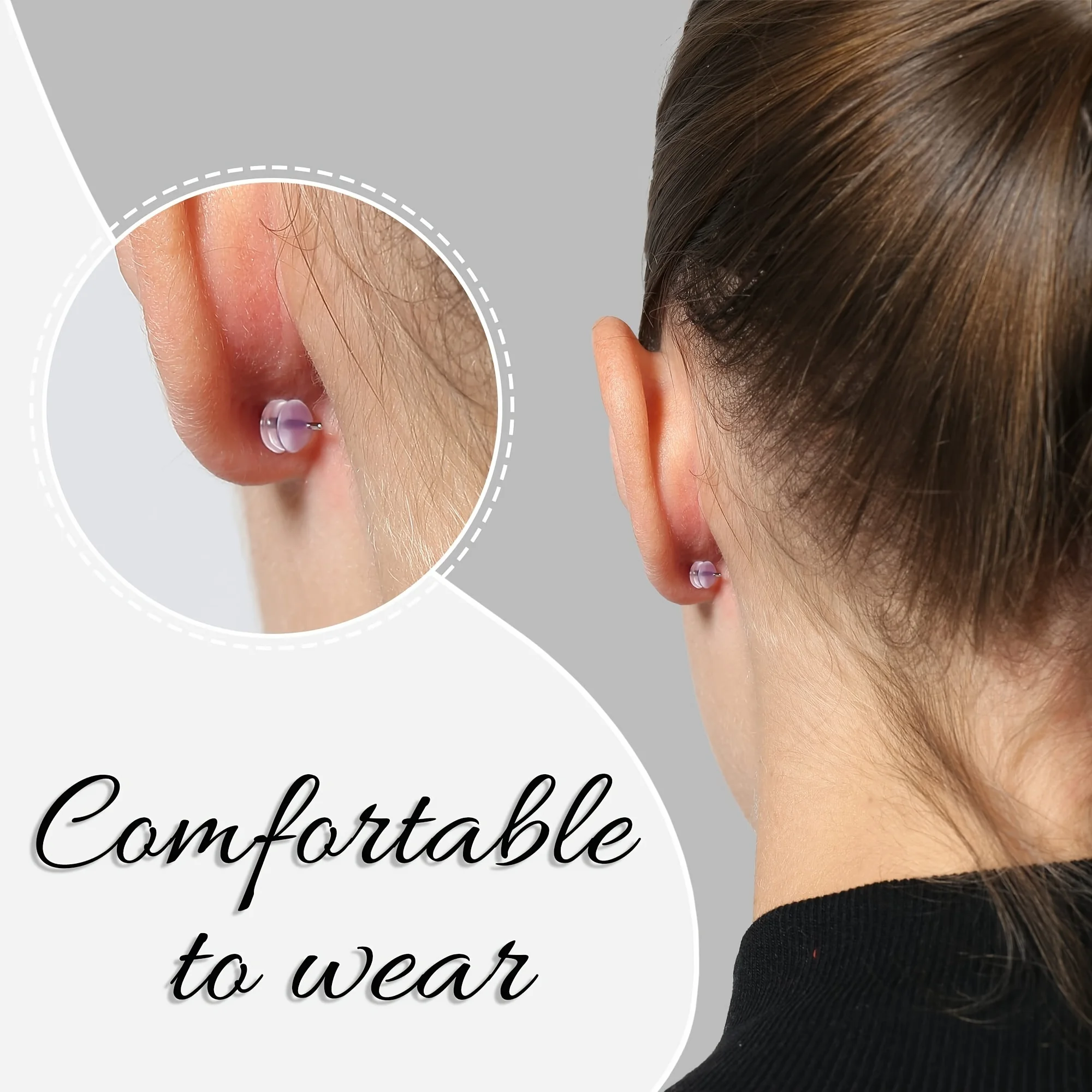 10/20/30/50pcs Rubber Earring Backs Soft Silicone Clear Earring Backings For Studs Earrings Backs Stopper Replacement For Women