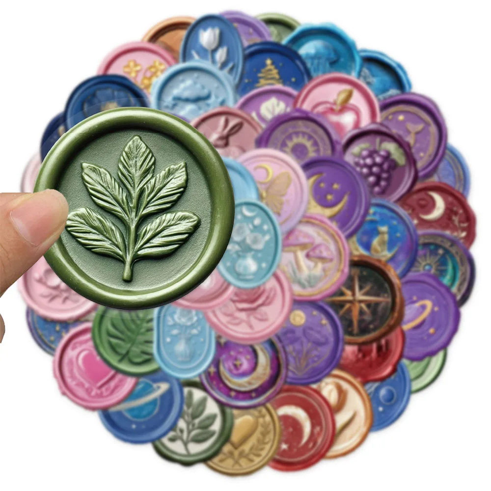 50 قطعة مجموعة ملصقات ممتعة لعيد الميلاد الرجعية مقاومة للماء وشفافة كتيب PET للكمبيوتر المحمول والكمبيوتر اللوحي وملصقات مقاومة للماء #2