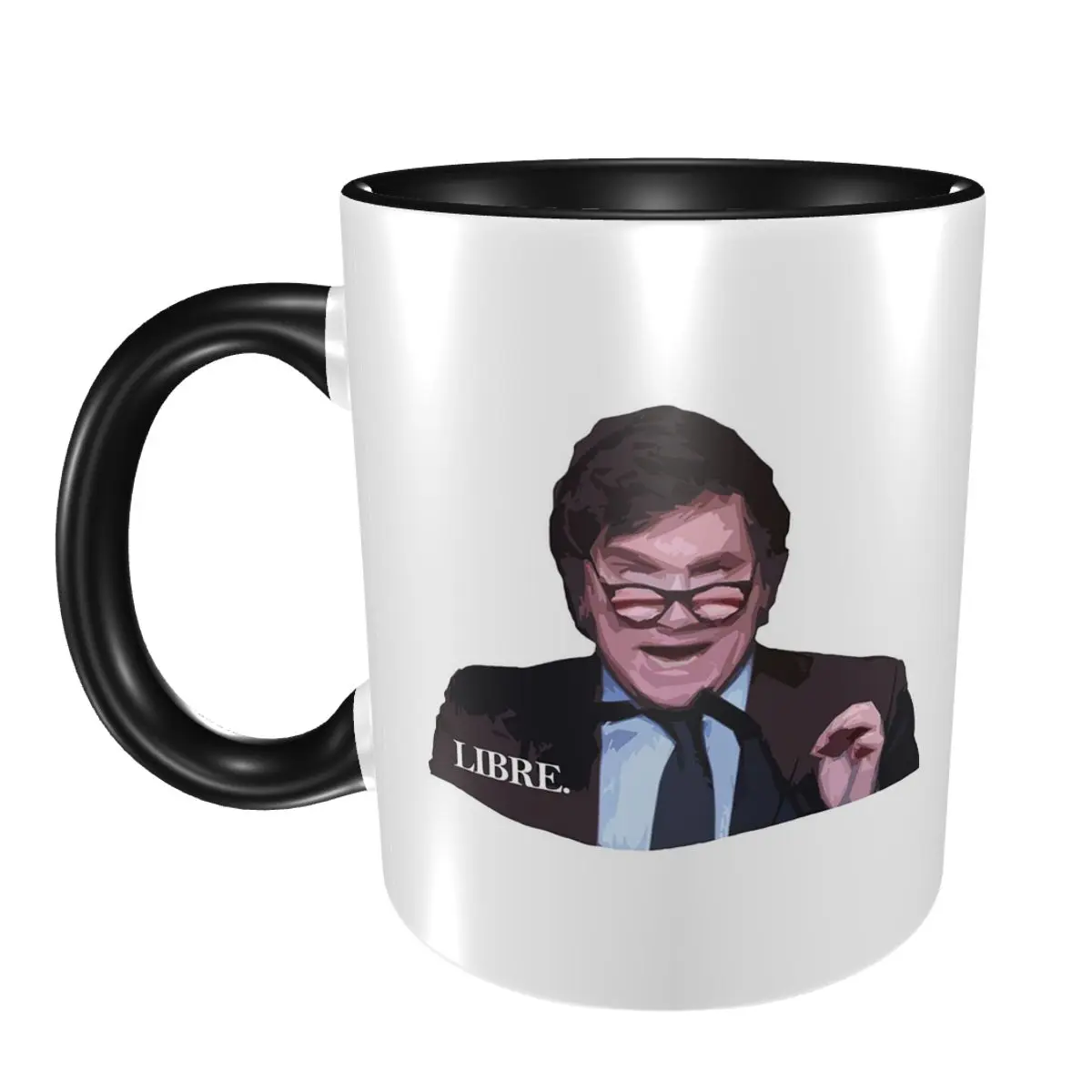 Taza de cerámica divertida de Javier Milei Argentina, tazas de café, tazas de té, taza de leche, regalos para mujer y hombre