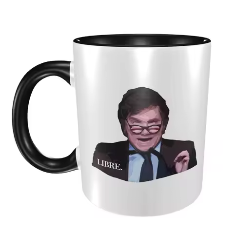 Javier Milei Argentina Mug Funny Ceramic Coffee Cups Tea Mugs Milk Cup Drinkware Gifts for Woman Man