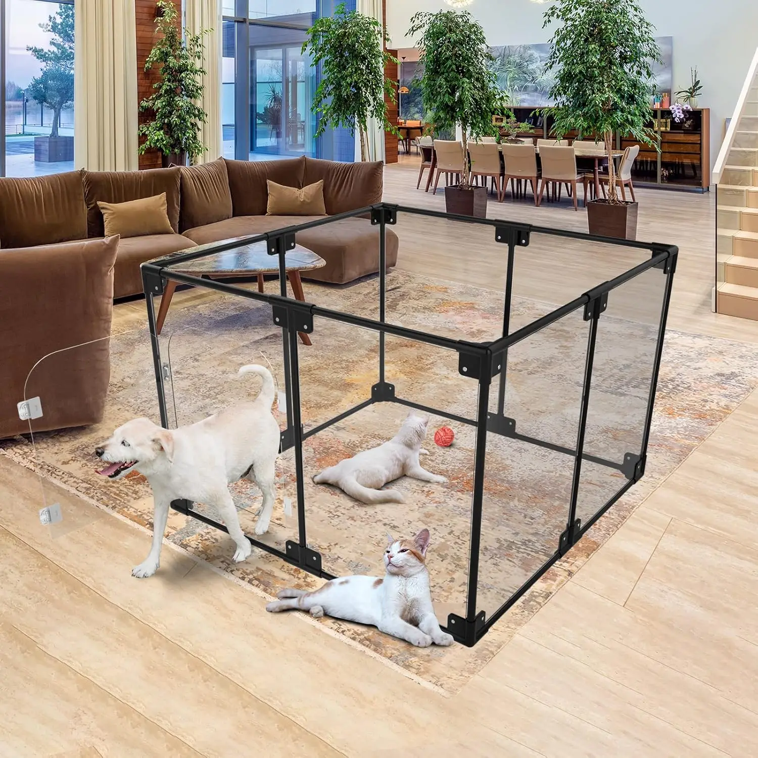 Play Pen Modern  Playpen for Puppy Rabbit Clear Crate Cage Kennel  Fence Dog playpen and Indoor