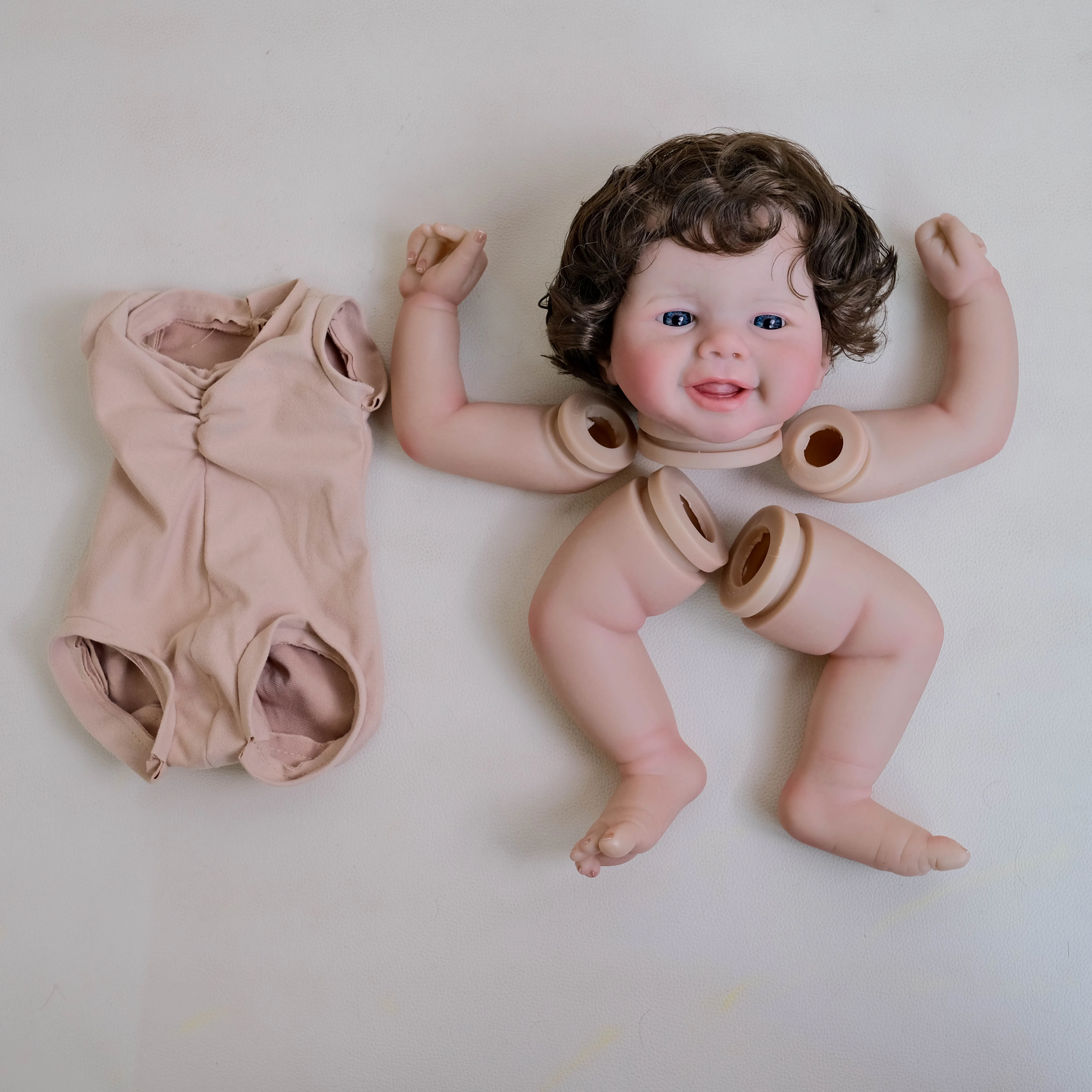 Kit bambola rinata realistica Vivienne da 19 pollici NPK Saldi di liquidazione - Dipinto e finito con parti di bambola fai da te per il corpo in tessuto