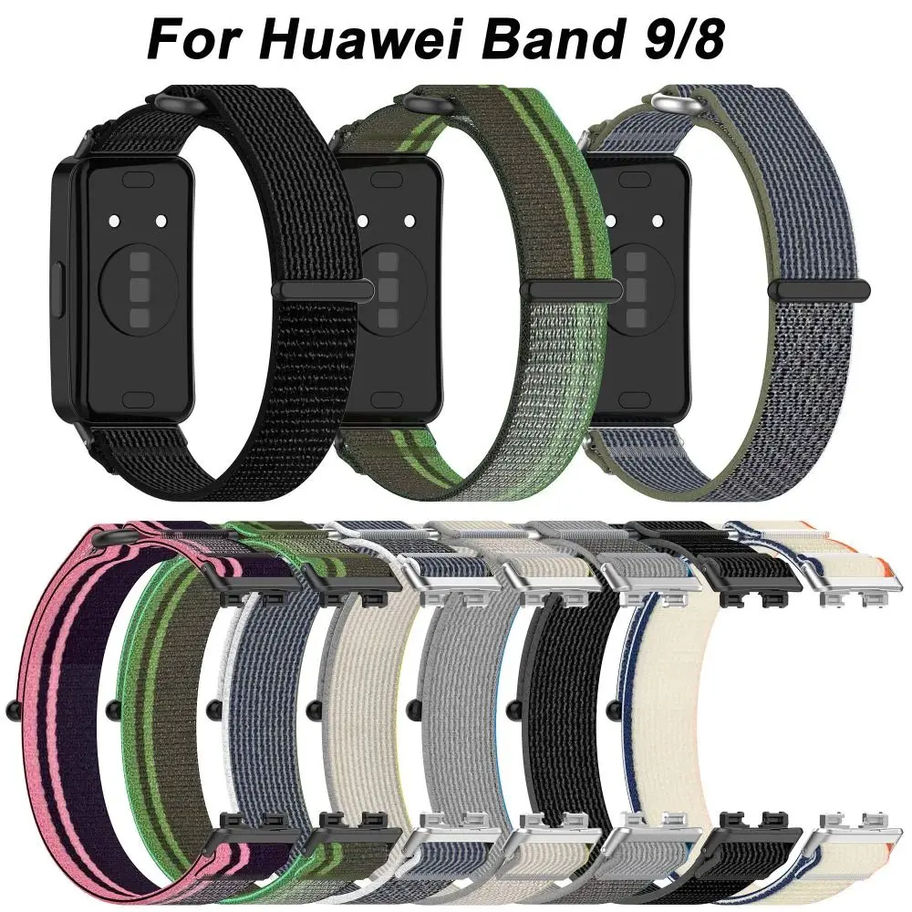 New Nylon Nylon Loop Strap Watchband Adjustable Bracelet Smart Watch Accessories Watchband for Huawei Band 9/8