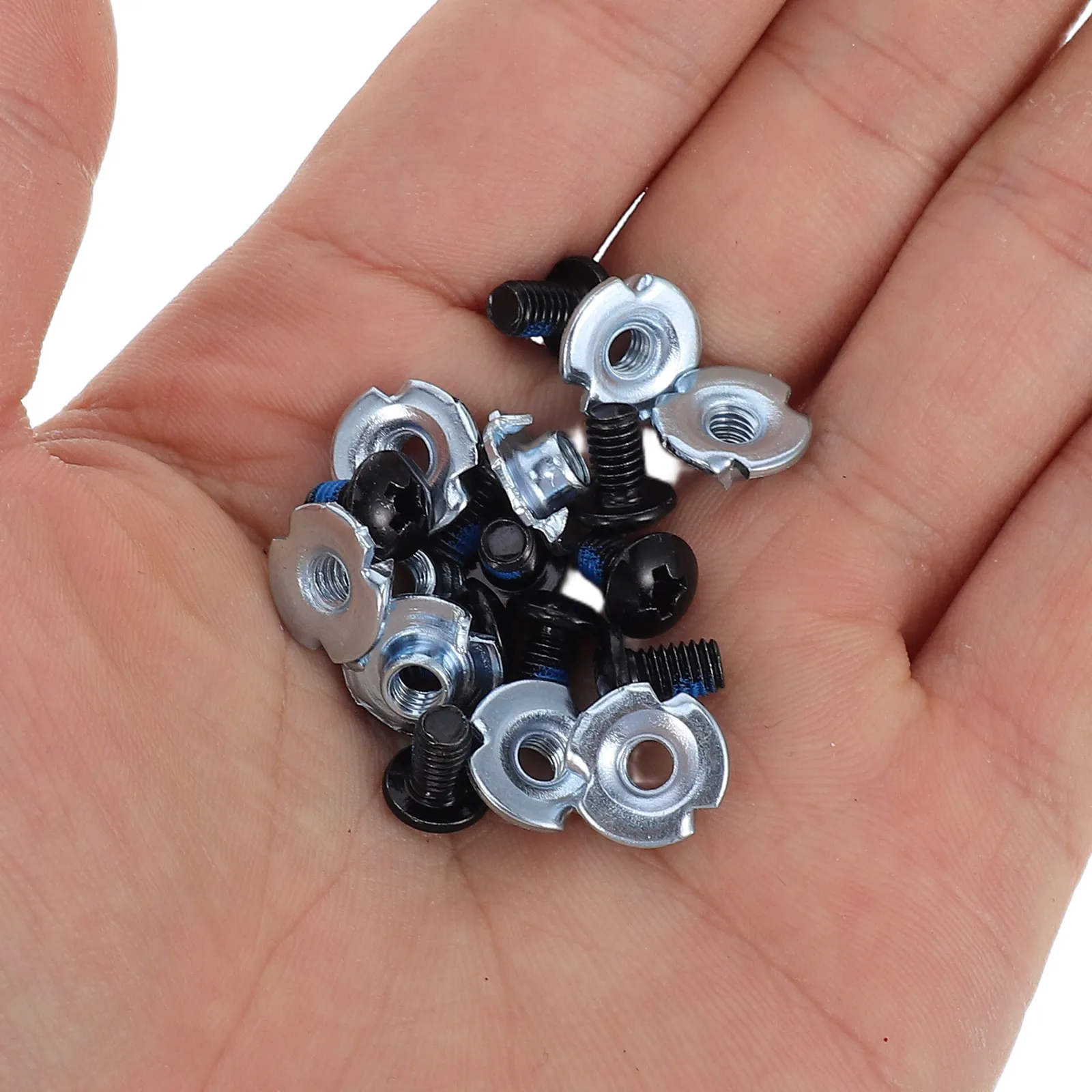 20Sets Roller Skate Mounting Screws Inline Skate Buckle Fix Kit Antiwear Protective Pads Secure Fastening System Universal