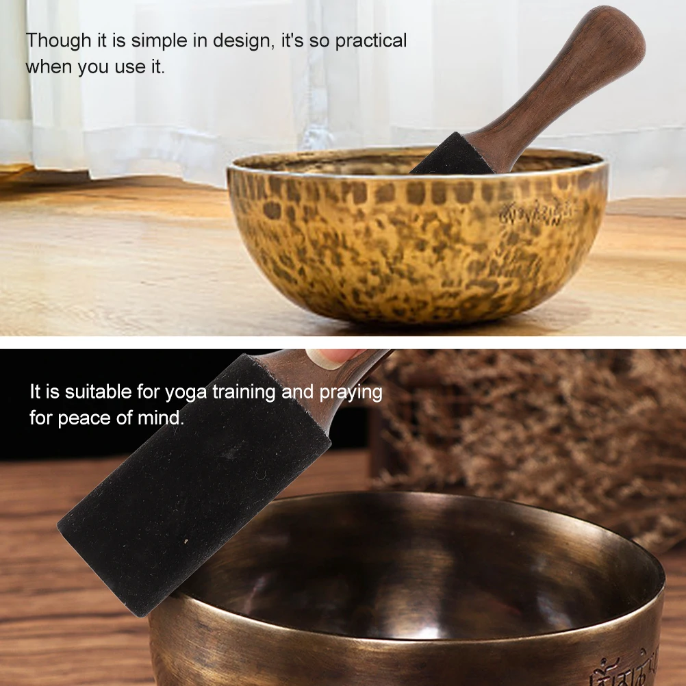 

2pcs Buddhist Wooden Stick For Sound Meditation Yoga Accessory Tibetan Singing Bowl Small Buddha Sound Bowl Striker Stick