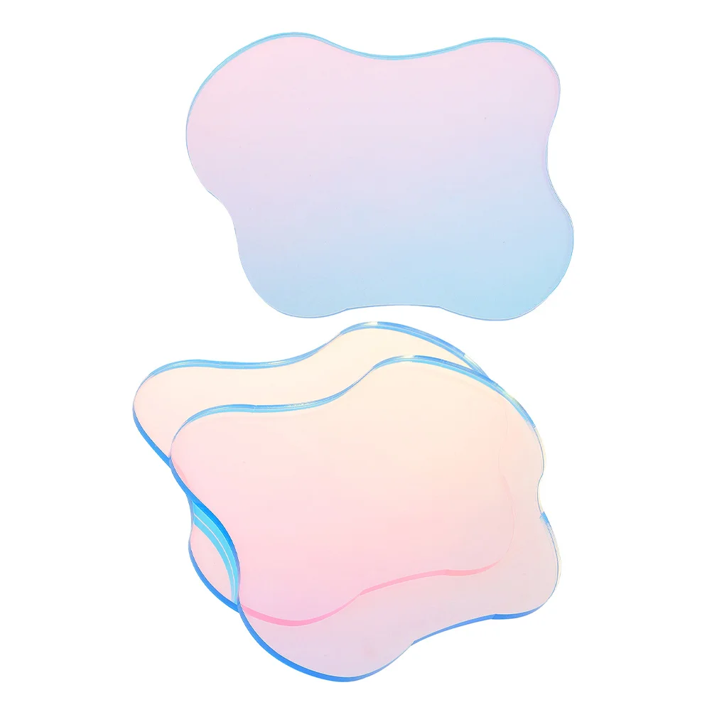 

3 шт. подставки для тарелок, акриловые прозрачные для обеденного стола, кофейного стола, декоративный держатель для напитков, устойчивый к царапинам, легко чистится