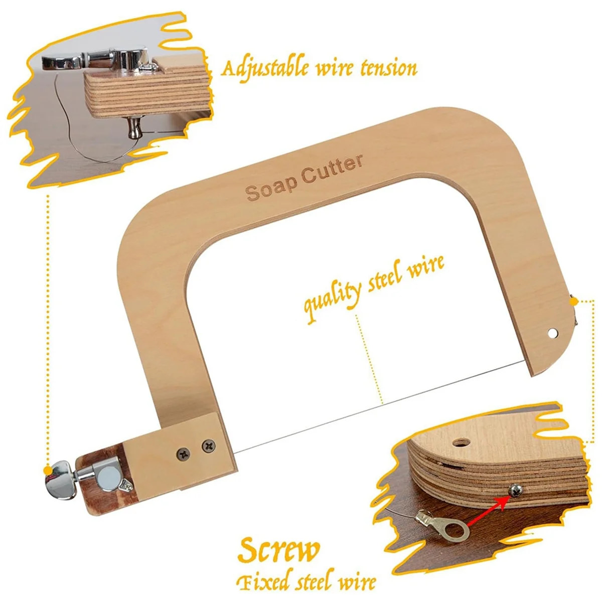 15 Uds. Alambres de repuesto para cortador de jabón, alambre para rebanador de acero inoxidable, cuerdas para jabón, cables para cortar queso