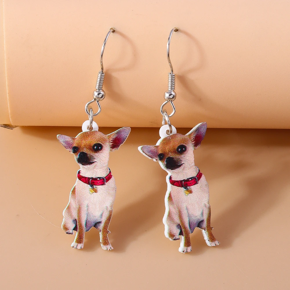 Aihua neue lustige Acryl Tier Ohrringe niedlichen Küken Maus Katze Labrador Hund Kaninchen Kuh Zebra Ohrringe für Frauen Schmuck Geschenke – Detail 8