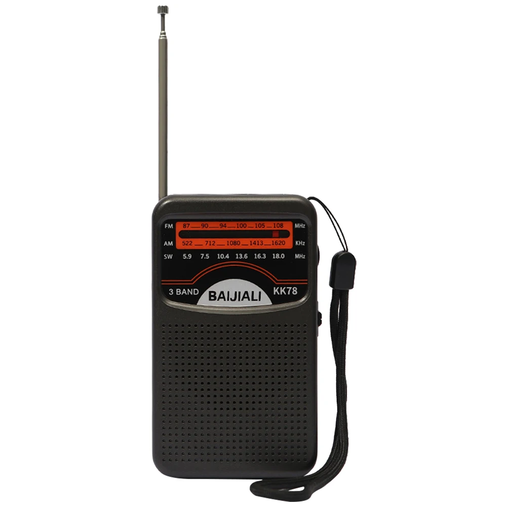 Outdoor Radio Built-in Speaker Portable Mini Radio SW/AM/FM Battery Operated Telescopic Antenna for Indoor Outdoor Emergency Use